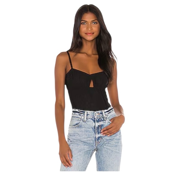 We are HAH x Free People Under The Wire Bodysuit Noir - Picture 1 of 13